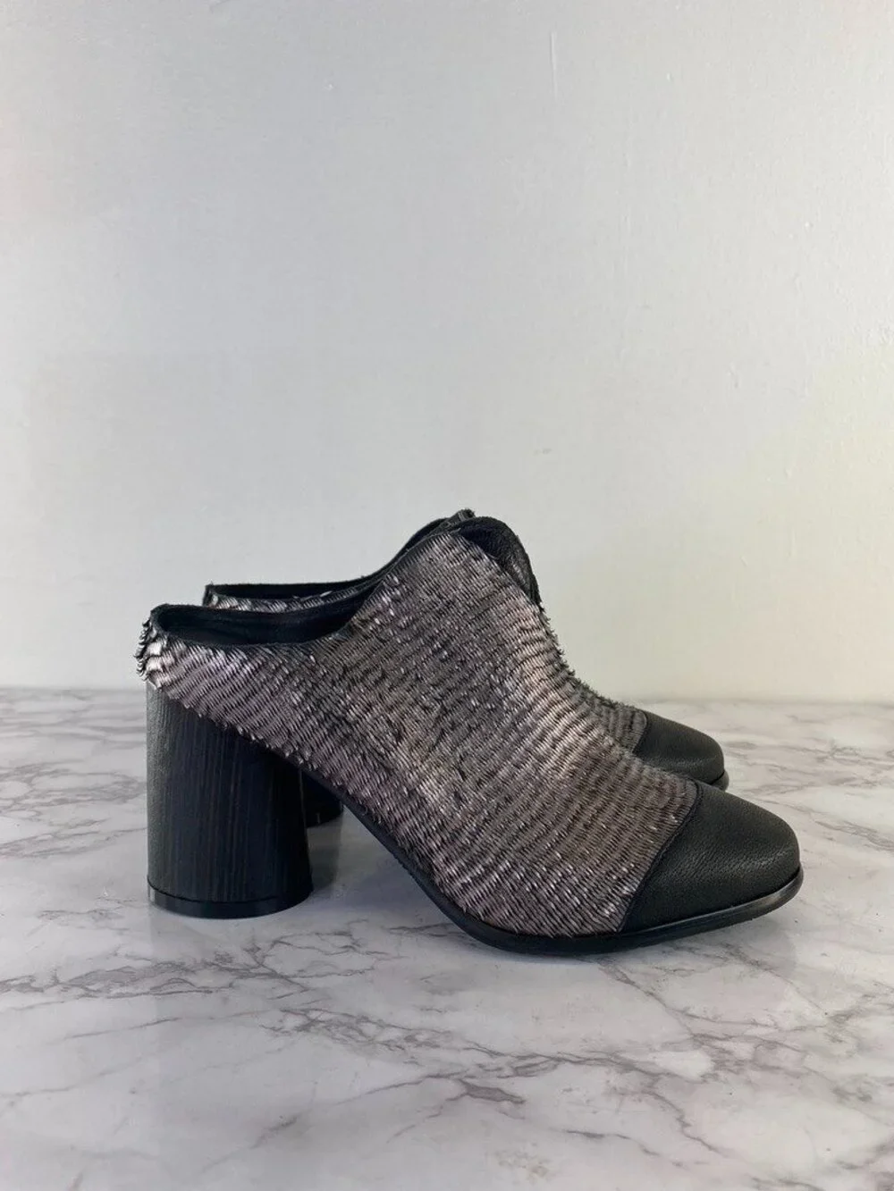 Antelope Waverly Mules Women's  Block Round Heel Slip On Shoes SZ 37